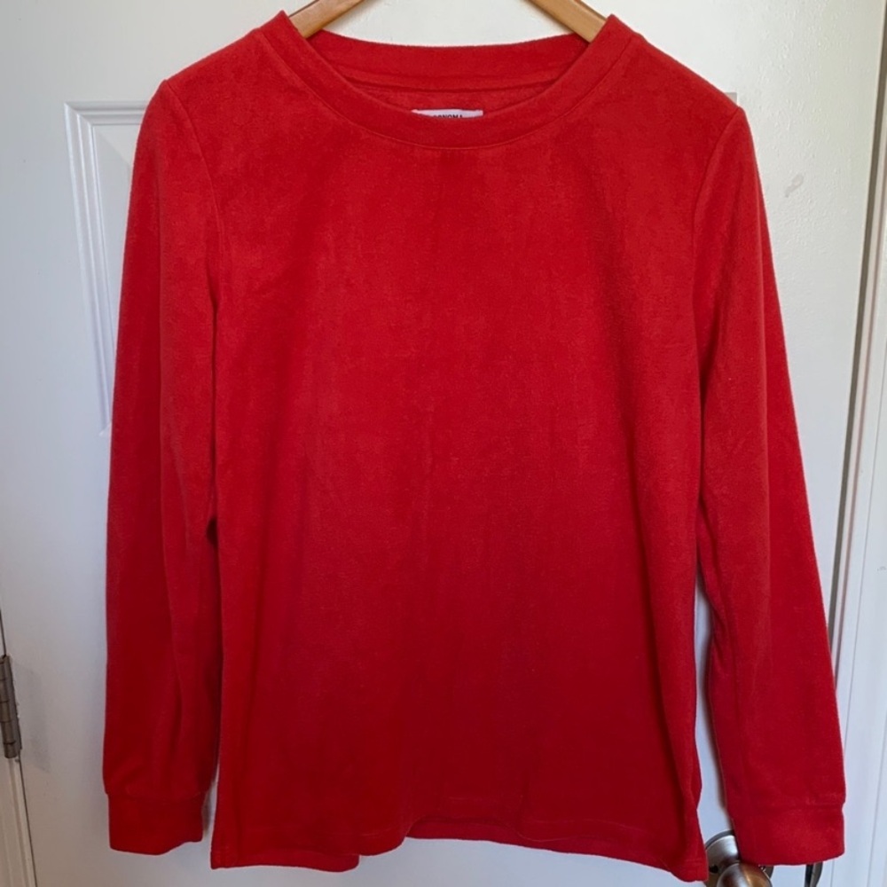 Sonoma Vibrant Red Crew Neck Sweater